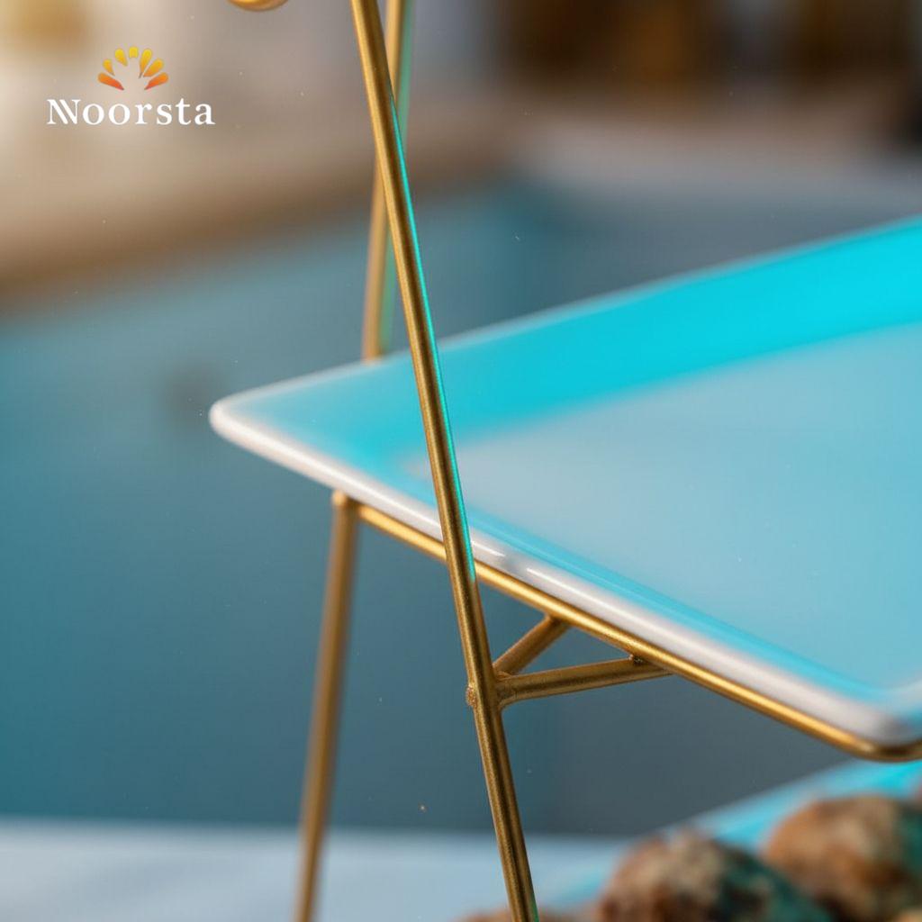 شيالة حلويات 3 دور شيك جدا - Elegant 3-Tier Metal Serving Stand - Noorsta