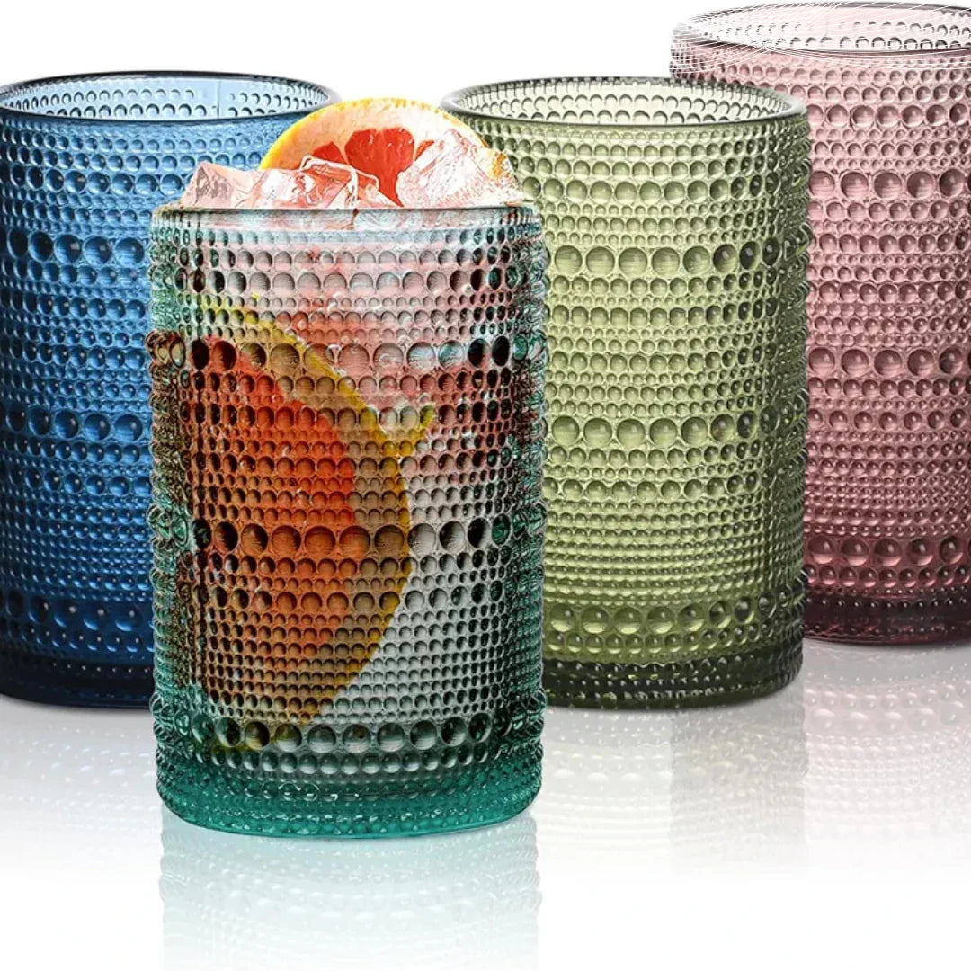 Retro Embossed Glassware Set