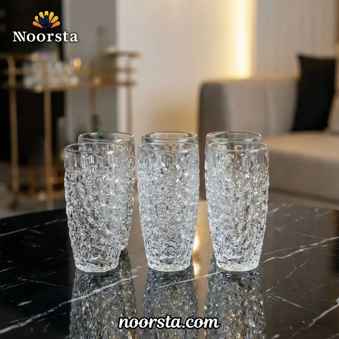 طقم أكواب هاي بول مزخرف بأحجار كريستالية