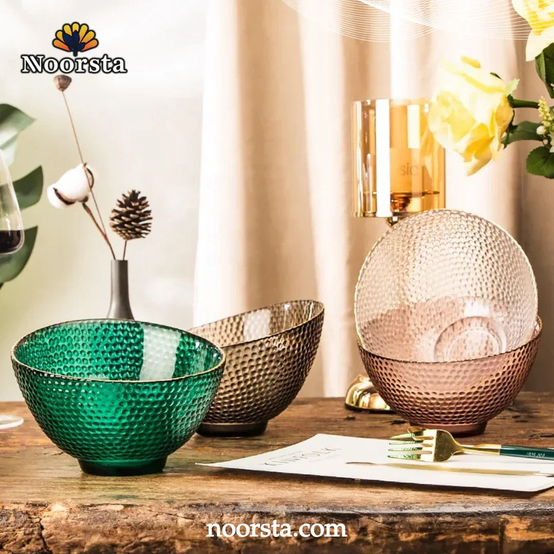 Exquisite Glass Fruit Bowl Set