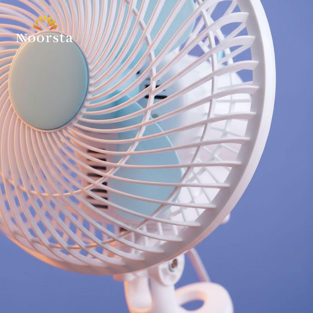 مروحة مكتب مشبك عملية للمطبخ وغرف النوم - Versatile Clip-On Desk Fan - Noorsta