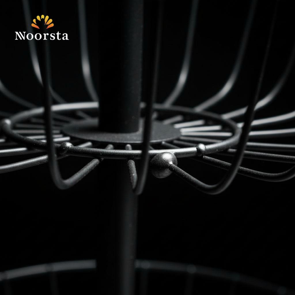 Noorsta™ Modern Matte Black 2-Tier Wire Fruit Basket & Organizer