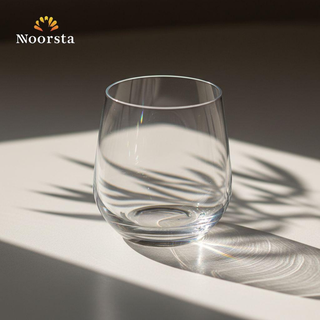 طقم أكواب لومينا الكريستالية بتصميم الماسة - 365 مل