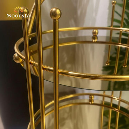 Noorsta Elite 3-Tier Golden Mirror Serving Stand