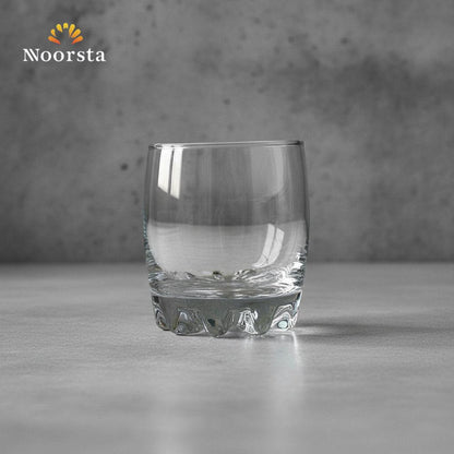 Glacier Base Crystal-Clear Textured Glass Tumbler