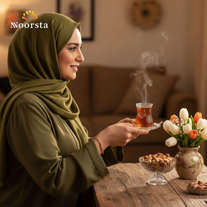 طقم شاي زجاجي فاخر بتصميم الفراشة الوردية مع ملعقة وصحن