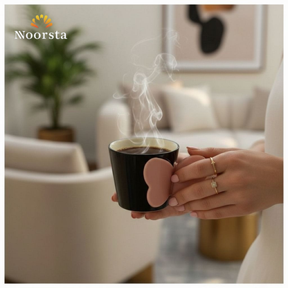 مج بورسلين شيك بتصميم فراشة للقهوة والشاي - Elegant Porcelain Butterfly Mug for Coffee and Tea - Noorsta