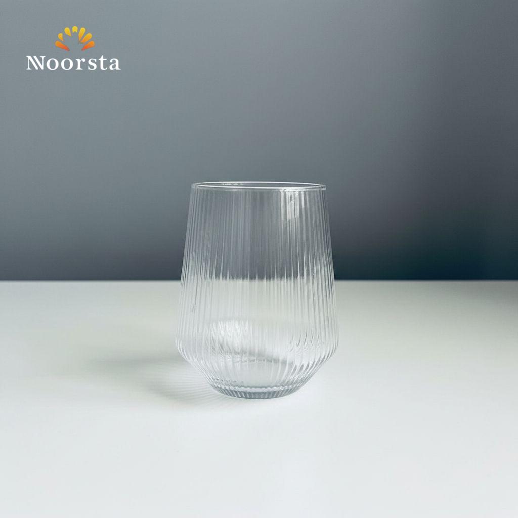 كوب زجاجي مضلع كريستالي من نورستا - تصميم عصري فاخر