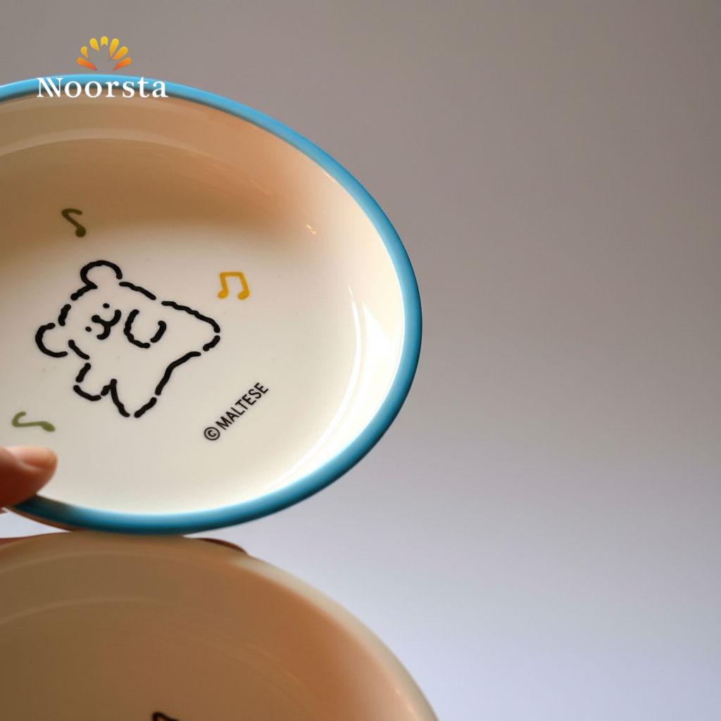 طبق بورسلين حراري بتصميم كيوت - Playful Porcelain Plate 21cm - Noorsta