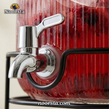 Modern Ribbed Crystal Dispenser Collection