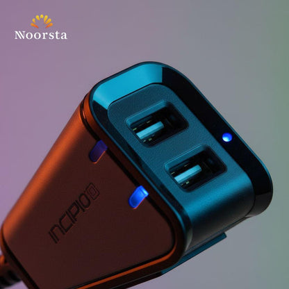 شاحن دبل بمخرجين وسلك طويل - Premium Dual USB Charger - Noorsta