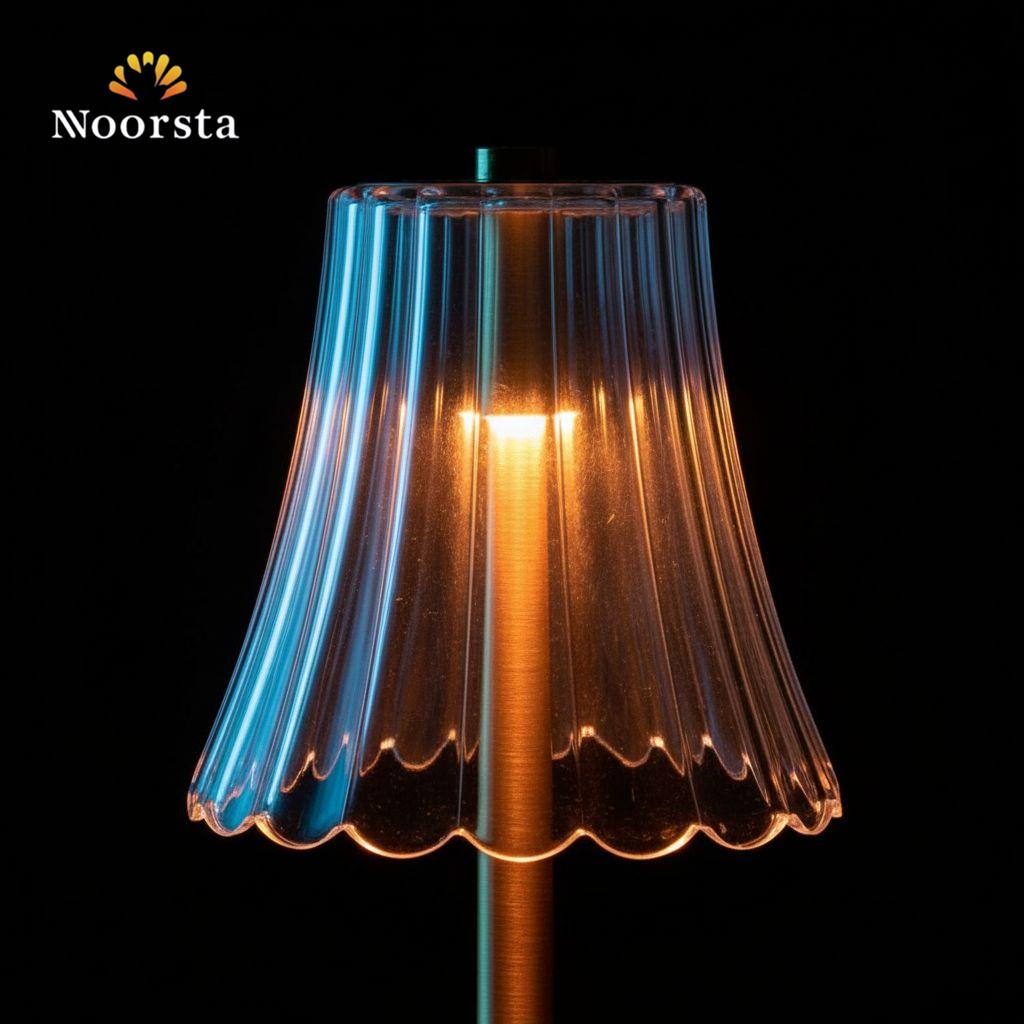 أباجورة ليد مودرن معدن ذهبي بتحكم تاتش شحن يو اس بي - Modern Gold Touch-Control LED Table Lamp with 3 Light Modes - Noorsta