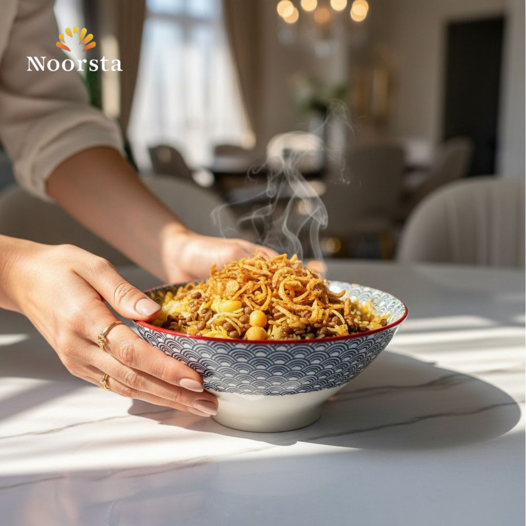 بولة بورسلين عميقة 22 سم للنودلز والسلطة - Authentic Deep Porcelain Bowl 22cm for Noodles and Salad - Noorsta