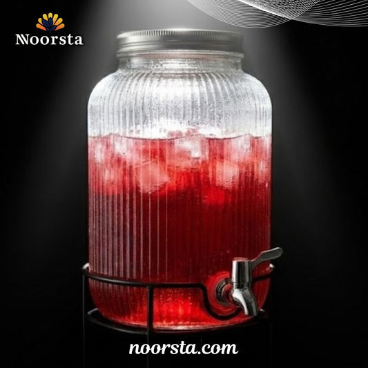 Modern Ribbed Crystal Dispenser Collection