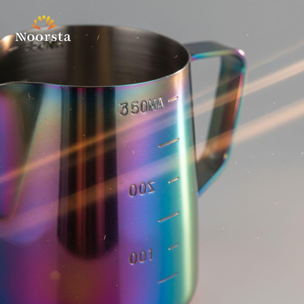 بتشر حليب كراف استانلس ألوان للقهوة - Vibrant Iridescent 304 Stainless Steel Milk Frothing Pitcher - Noorsta