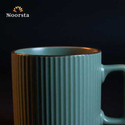 طقم مجات شيك للقهوة والشاي - Modern Ribbed Pastel Mugs Set of 4 - Noorsta