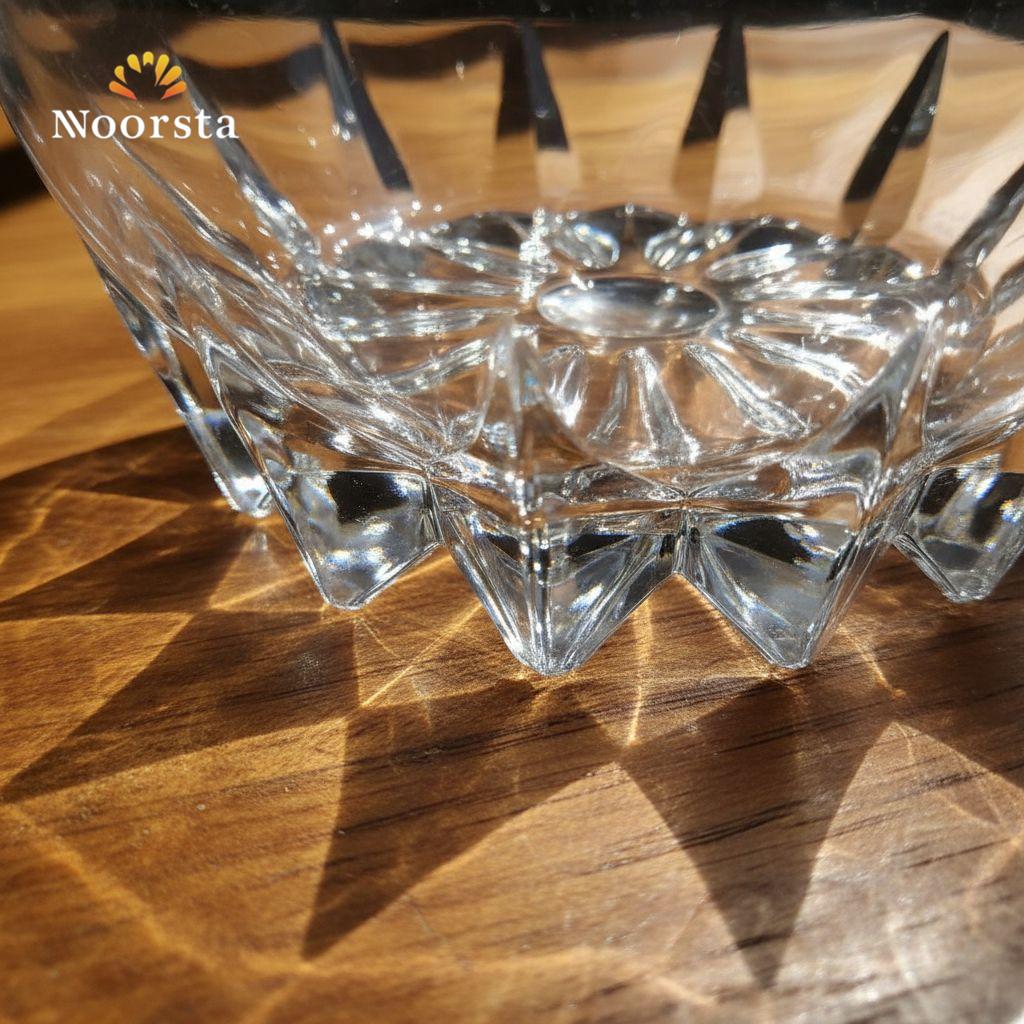 Radiant Starburst Crystal Glass Serving Bowl