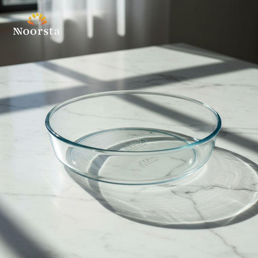 صينية بايركس مدورة غويطة فرنساوي للطبخ - Authentic French Pyrex Deep Round Baking Dish 25cm - Noorsta