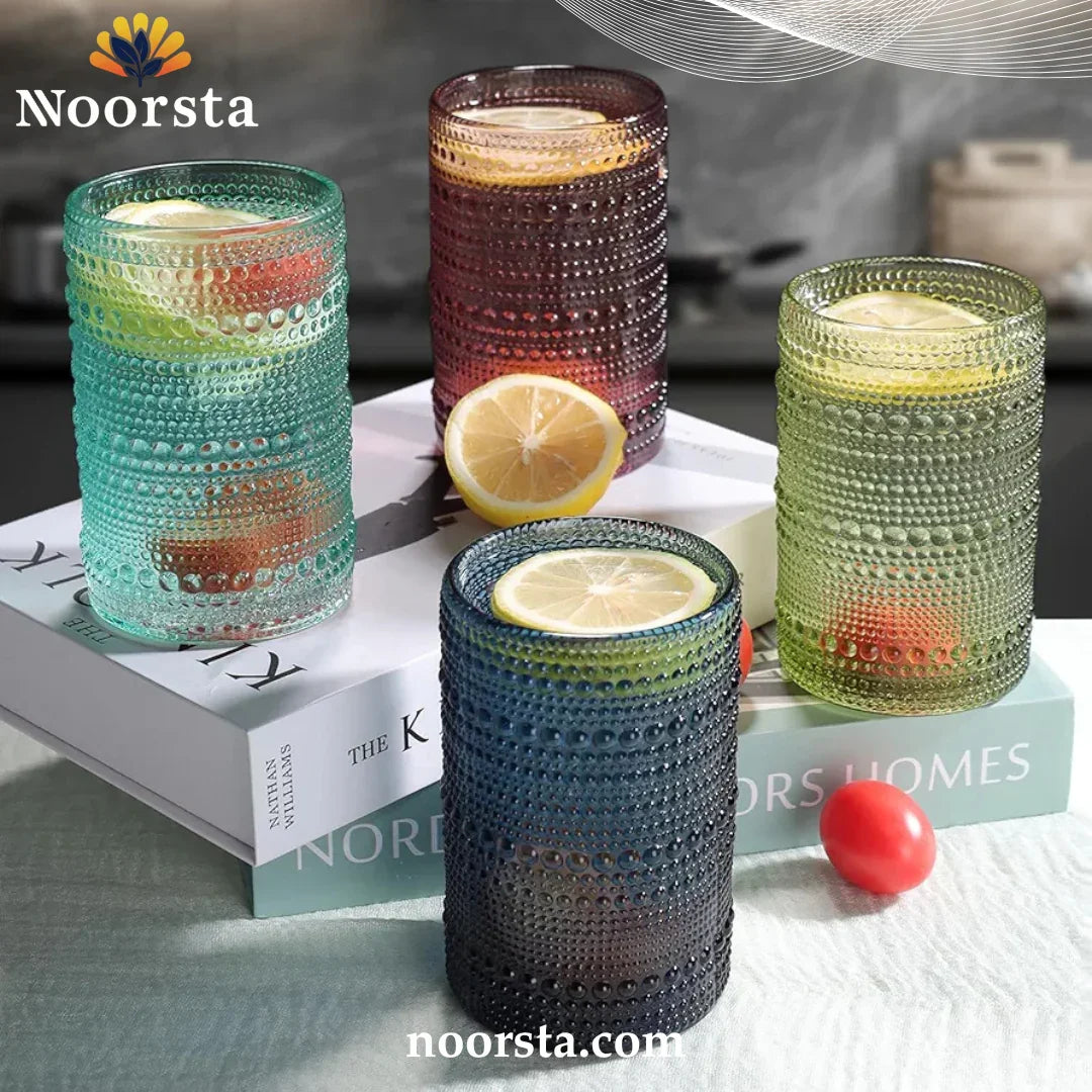 Retro Embossed Glassware Set