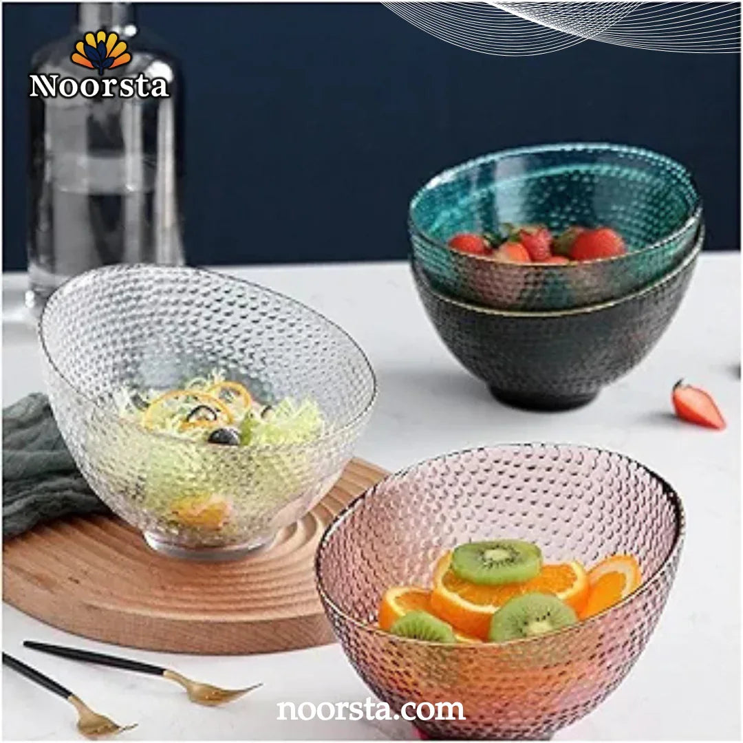 Exquisite Glass Fruit Bowl Set