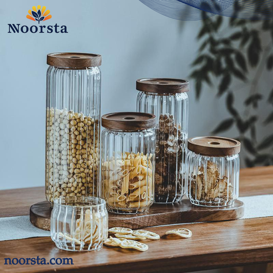 CHASE Borosilicate Stripe Glass Jar Collection