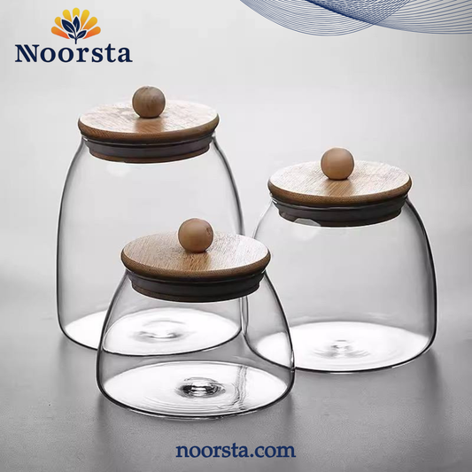 QUUPY Glass Storage Jar Set