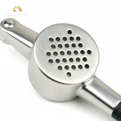 Professional Stainless Steel Garlic Press with Ergonomic Grip