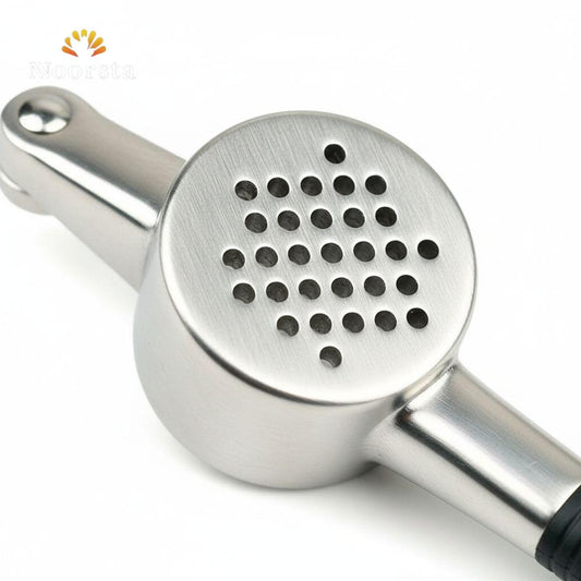 Professional Stainless Steel Garlic Press with Ergonomic Grip