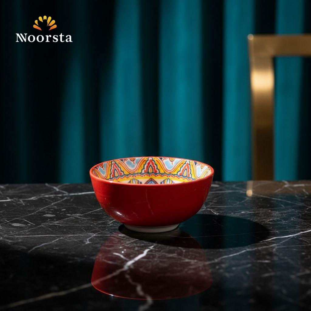 بولة بورسلين أندلسي لتقديم الشوربة والسلطة - Authentic Andalusian Porcelain Soup and Salad Bowl - Noorsta