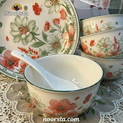 Vintage Garden Floral Porcelain Set