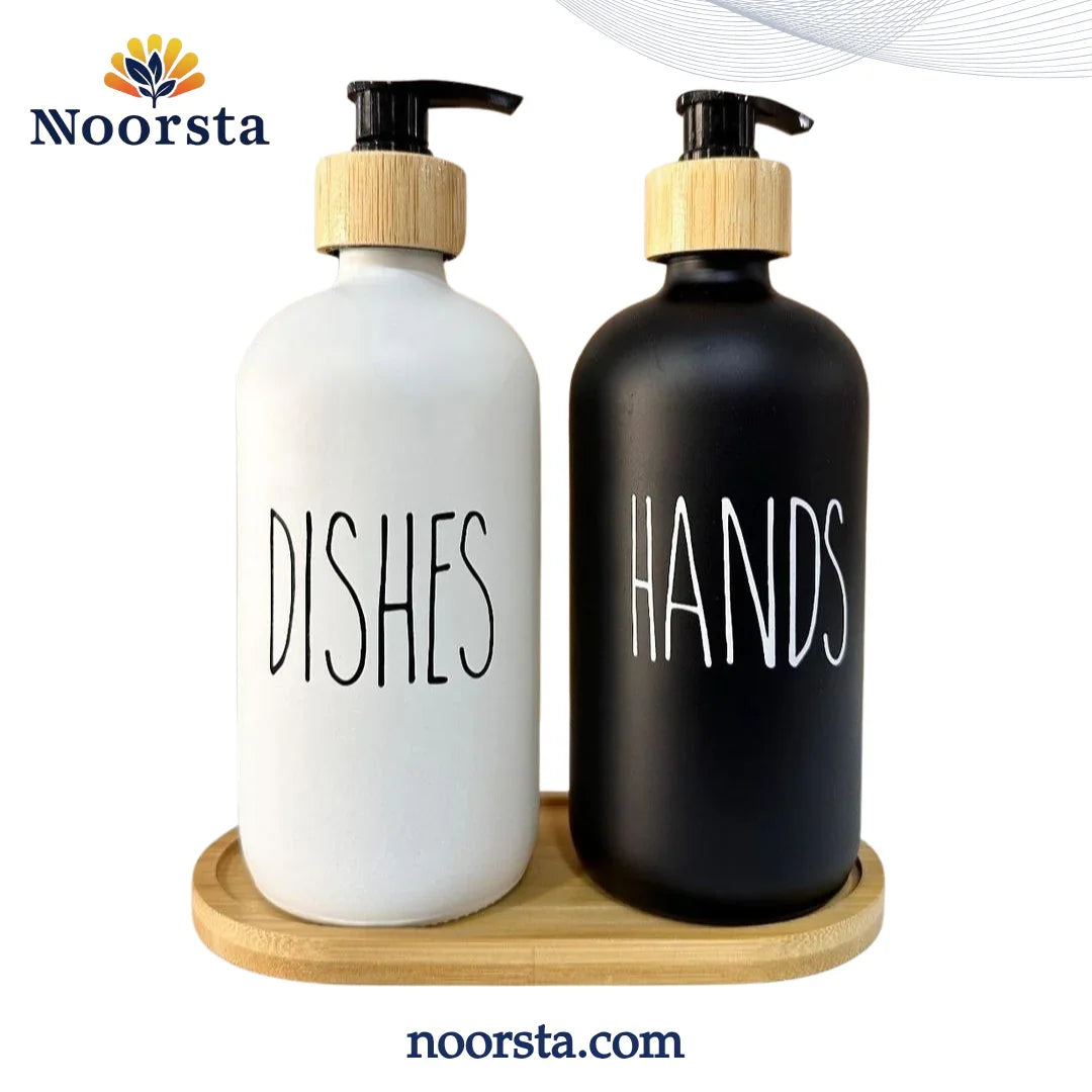 MOMEEMO Hands & Dishes Soap Dispenser Set