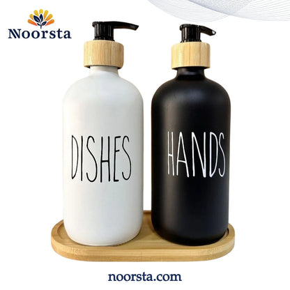 MOMEEMO Hands & Dishes Soap Dispenser Set