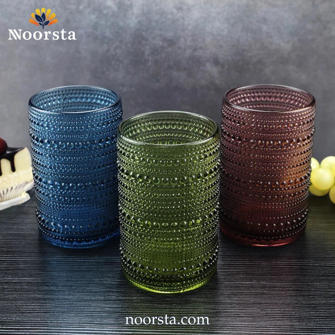 Retro Embossed Glassware Set