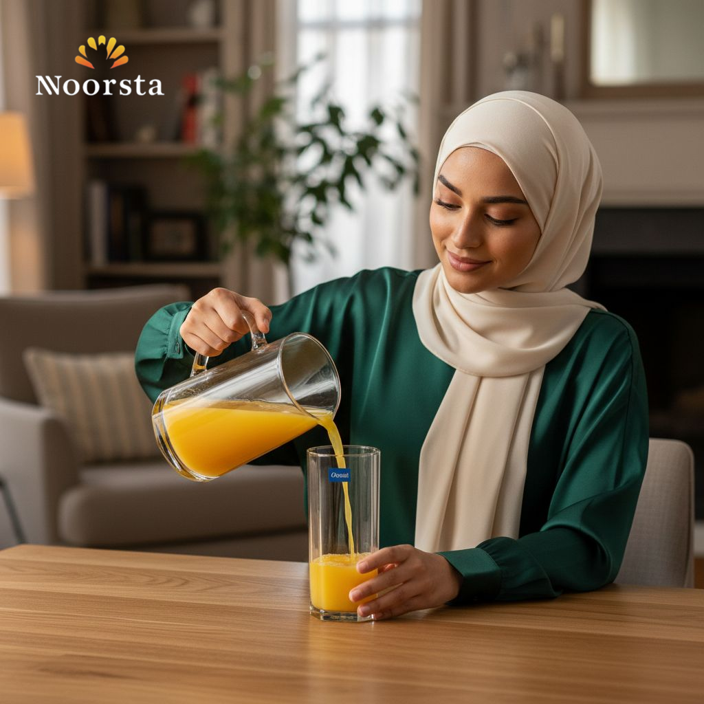 طقم كاسات زجاج اوشن بيراميد شيك للعصير والمية - Modern Ocean Pyramid Glass Tumbler Set - Noorsta