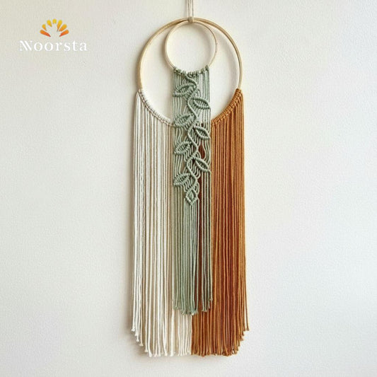 مكرمية حائط هاند ميد بوهيمي - Authentic Handmade Macrame Wall Hanging - Noorsta