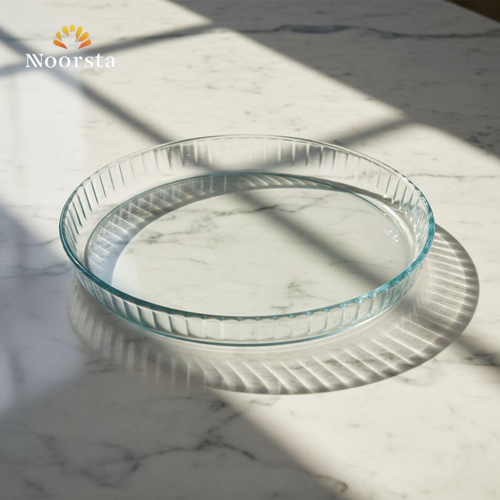 صينية بيتزا بيركس فرنساوي أصلية - Authentic French Pyrex Glass Round Pizza Pan 24cm - Noorsta