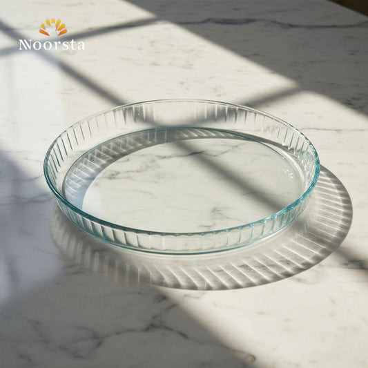 صينية بيتزا بيركس فرنساوي أصلية - Authentic French Pyrex Glass Round Pizza Pan 24cm - Noorsta
