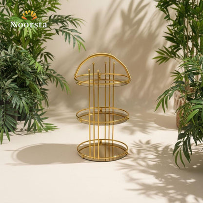 Noorsta Elite 3-Tier Golden Mirror Serving Stand