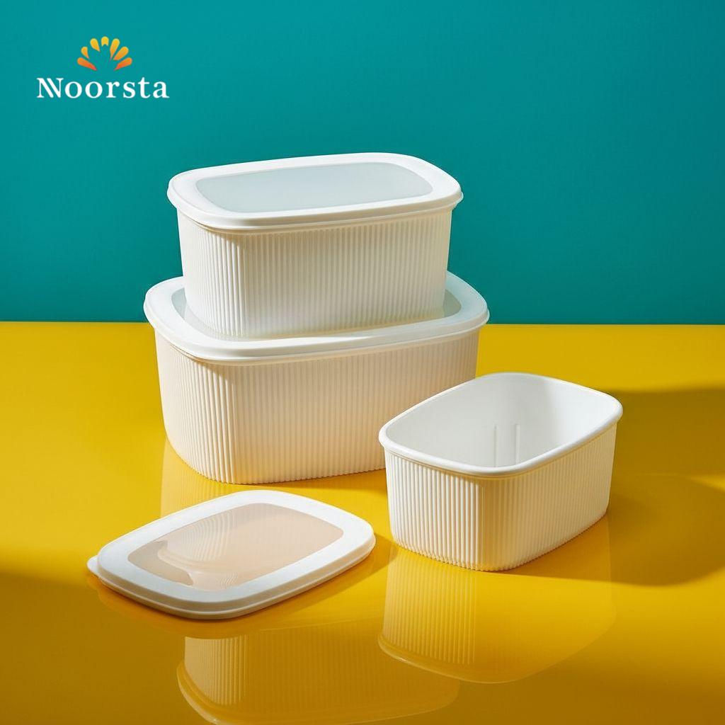 Luxe Ribbed Tri-Size Organizer Set with View-Through Lids