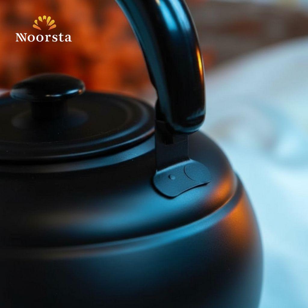 Midnight Matte: Luxury Black Stainless Steel Stovetop Kettle