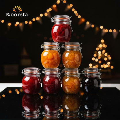Heritage Crystal-Clear Clip-Top Spice Jar Set
