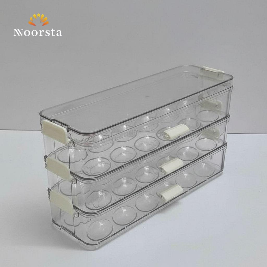 Crystal Clear 3-Tier Sliding Egg Drawer System