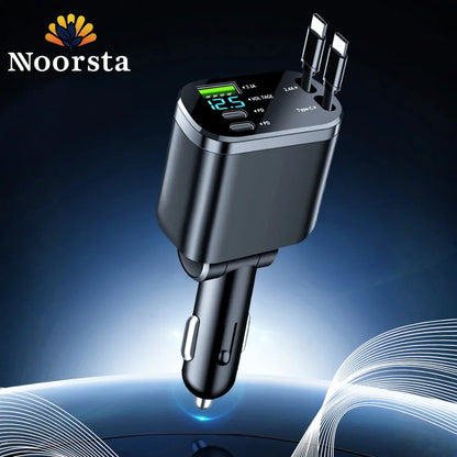 4-in-1 Retractable Super Fast Car Charger