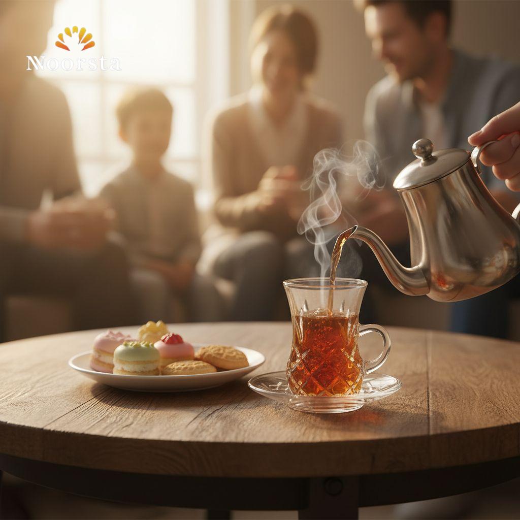 Deli Luxury Crystal-Cut Glass Tea Cup & Saucer Set (12-Piece)