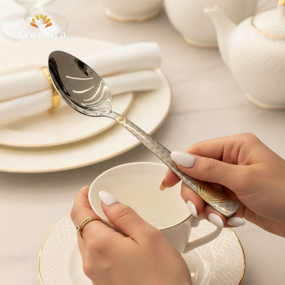Imperial Diamond & Gold Accent Stainless Steel Flatware Set