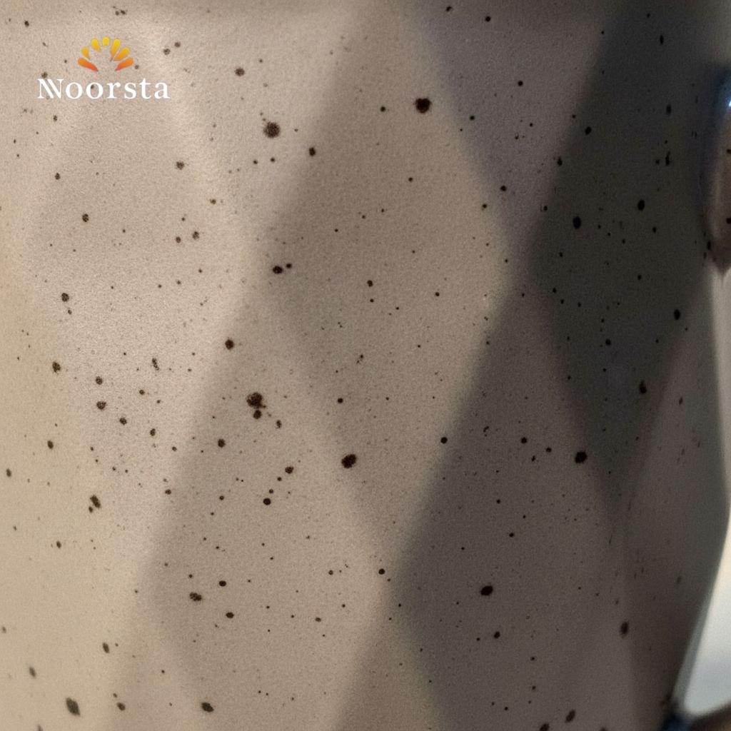 Nordic Faceted Speckled Stoneware Mug - Earthy Taupe