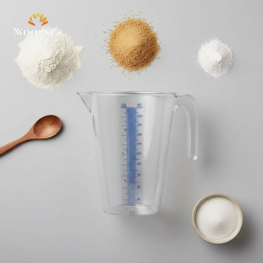 Noorsta Precision Crystal-Clear Measuring Jug with Blue Scale