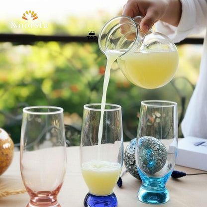 Taj Luminous Crystal-Base Highball Glass Set - 3 Pieces