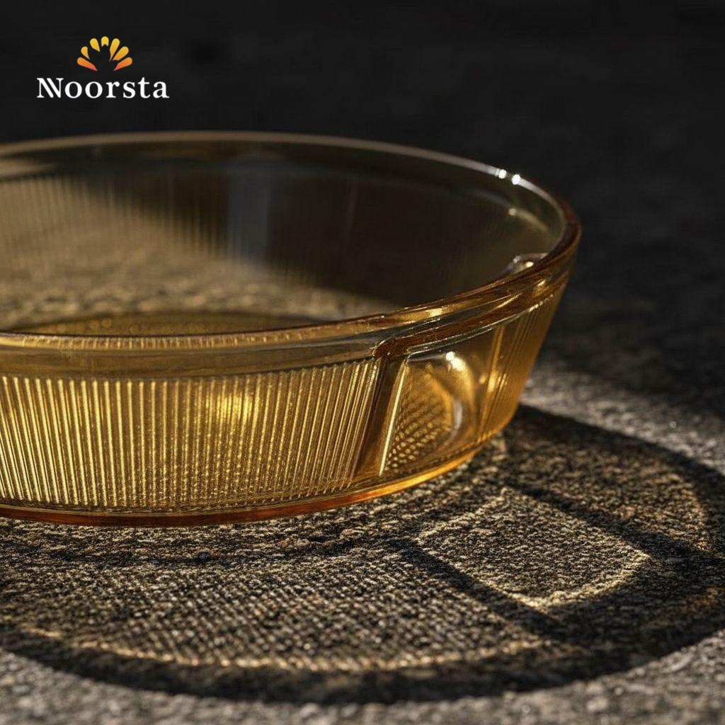 Amber Radiance Fluted Borosilicate Casserole Dish