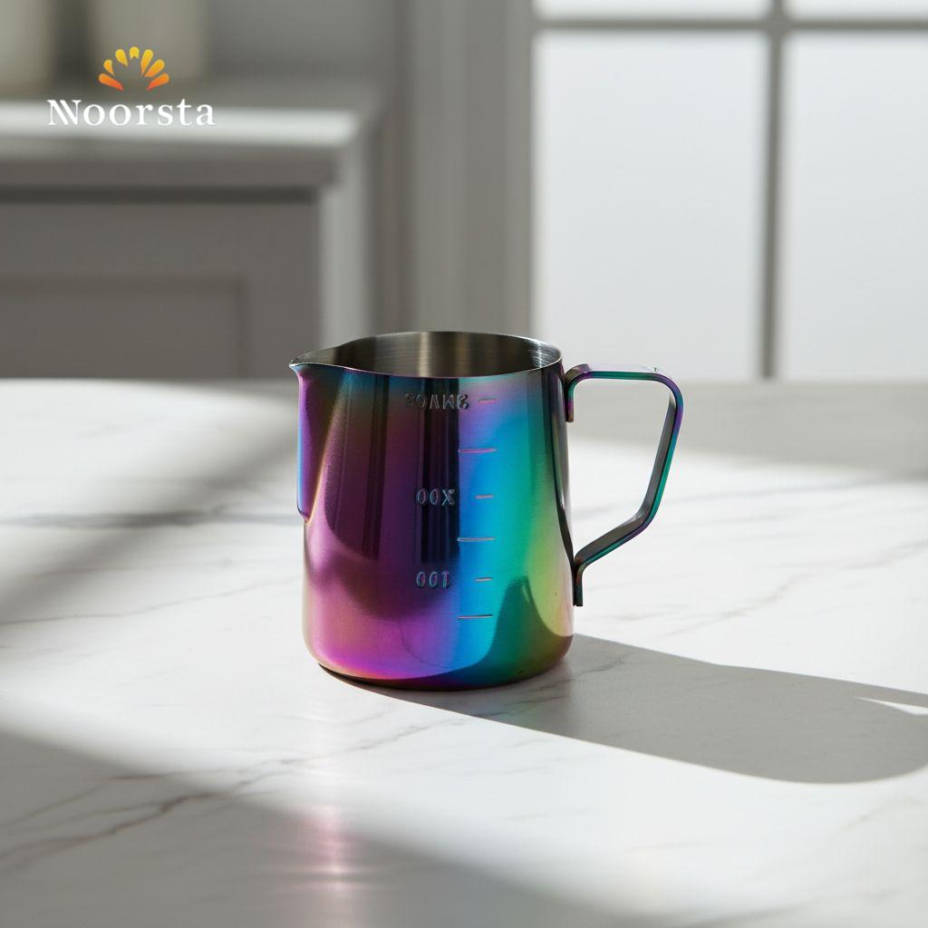 بتشر حليب كراف استانلس ألوان للقهوة - Vibrant Iridescent 304 Stainless Steel Milk Frothing Pitcher - Noorsta